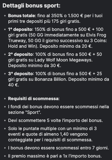 Pacchetto bonus sport Fonbet sui primi tre depositi.